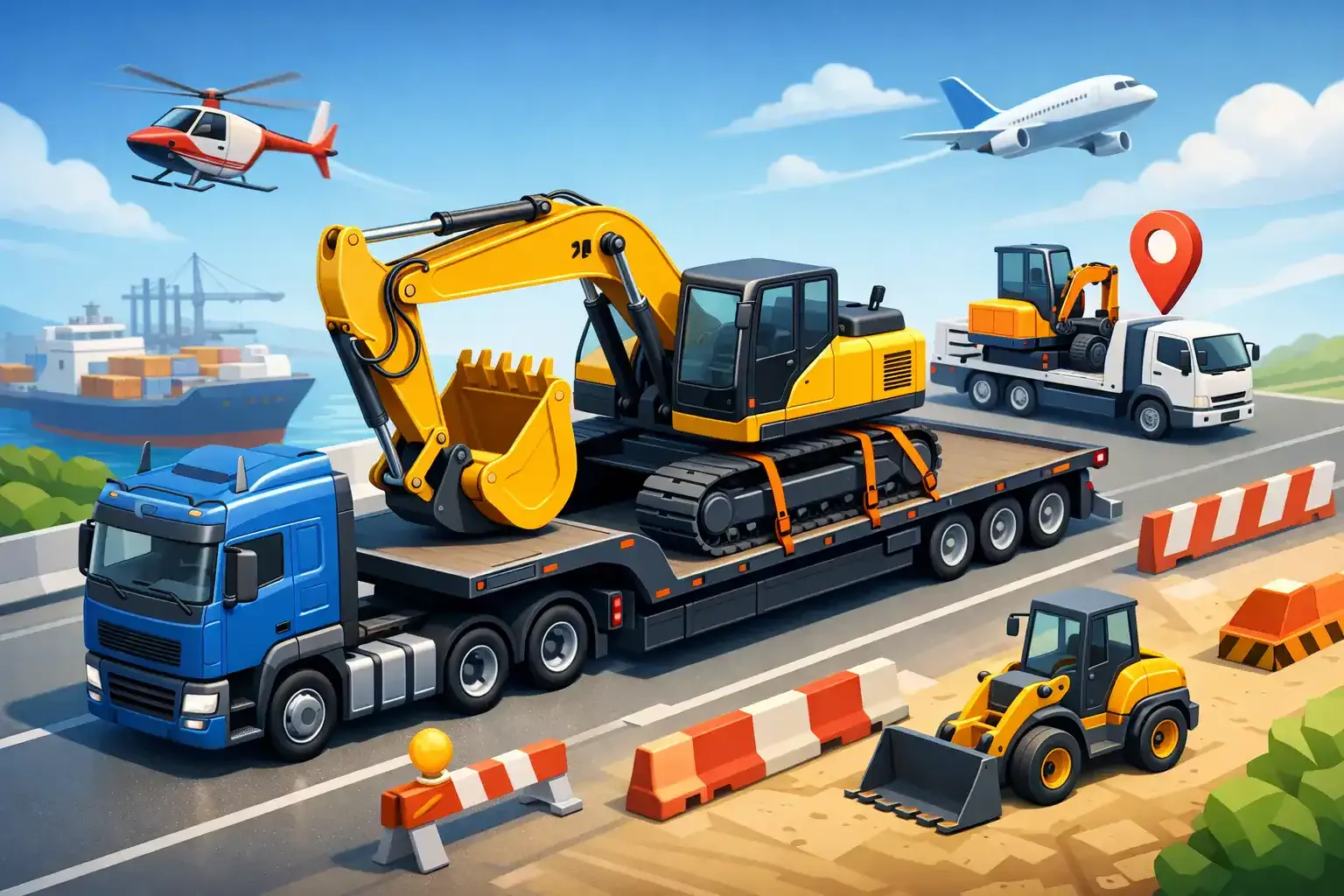 Baumaschine transportieren lassen – so klappt’s