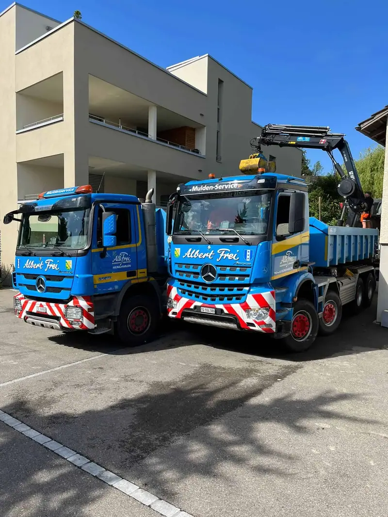 Kran greiferarbeiten – Fuhrpark Alb. Frei Transporte AG