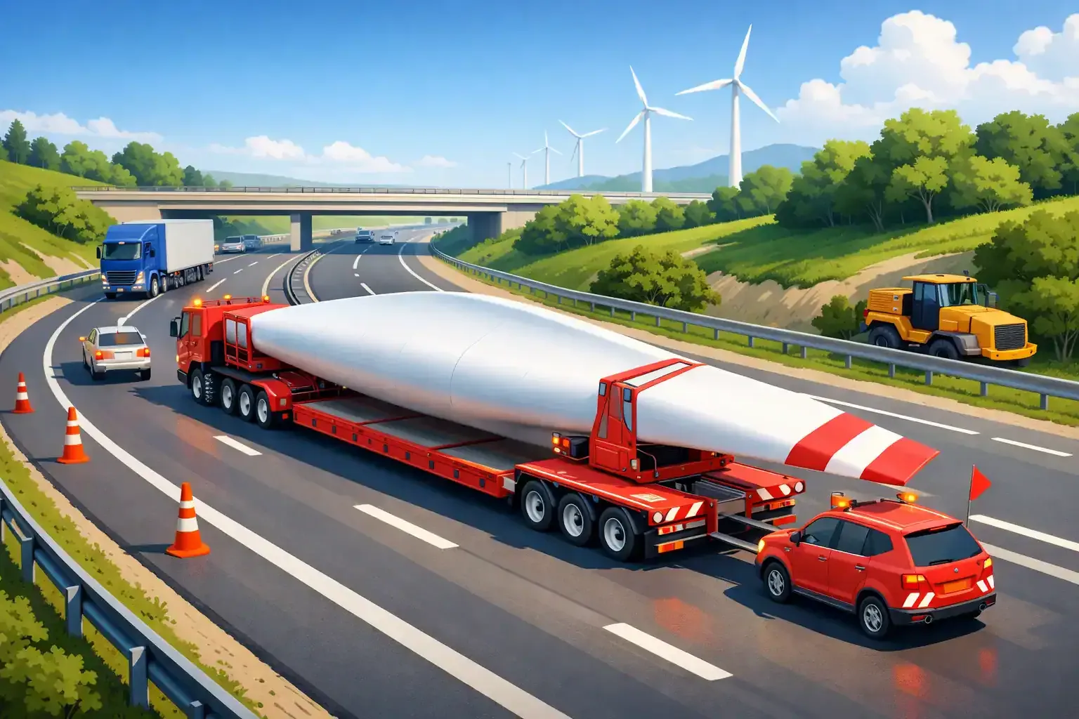 Spezialtransport für überbreite Ladung