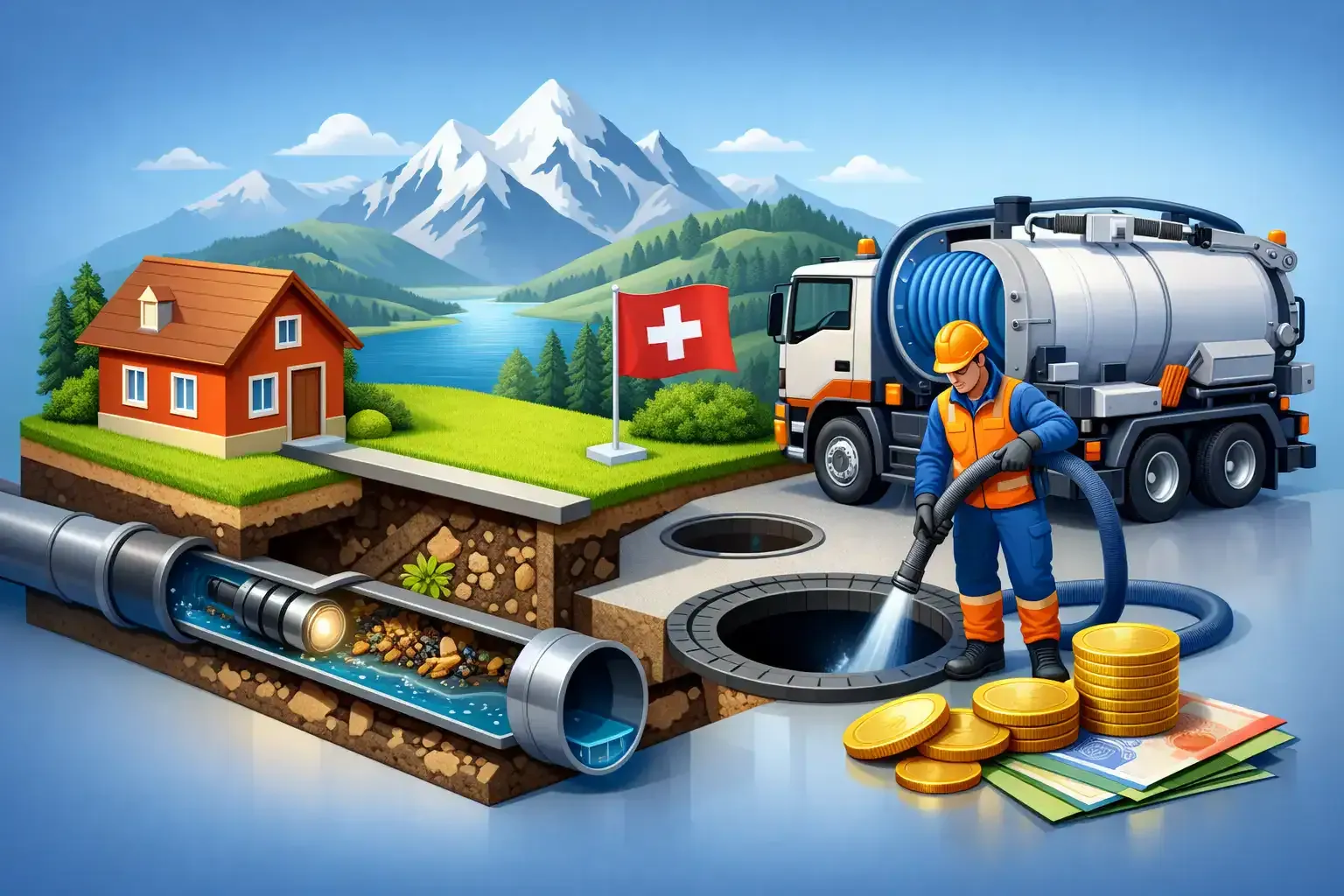 Was kostet eine Kanalreinigung in der Schweiz?