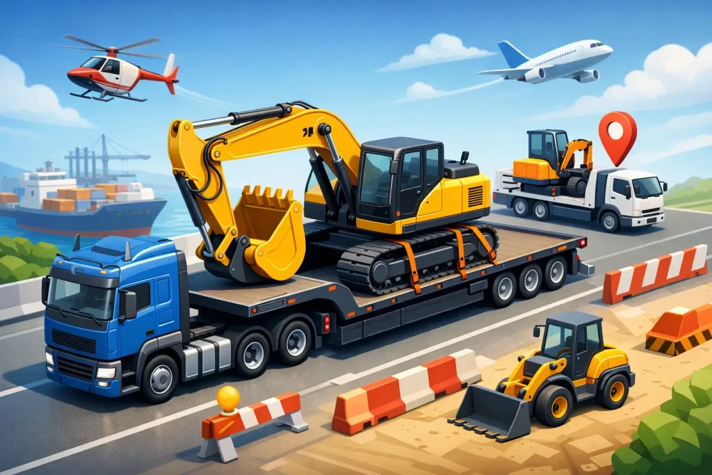 Baumaschine transportieren lassen - so klappt’s