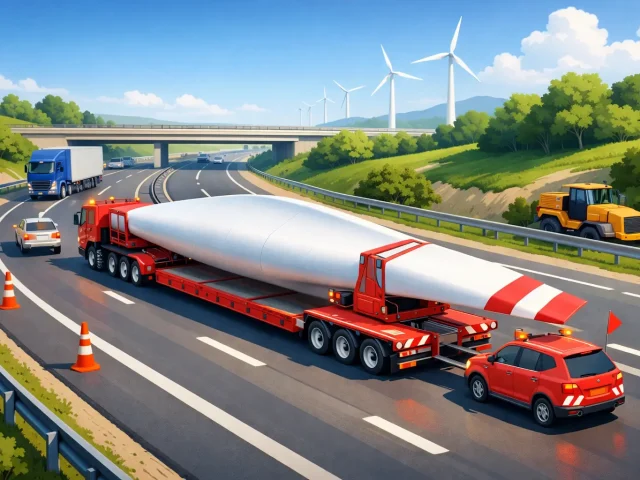 Spezialtransport für überbreite Ladung