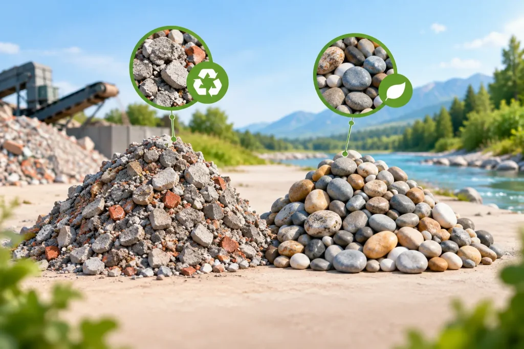 Recyclingkies oder Naturkies richtig wählen