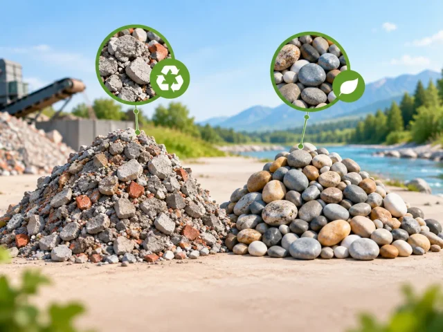 Recyclingkies oder Naturkies richtig wählen